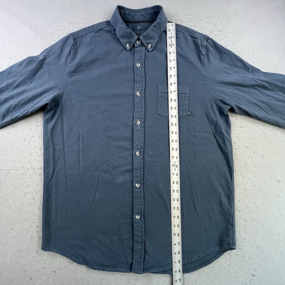 Free Fly Shirt Men's XL Blue Bamboo Cotton Blend Long Sleeve Button Up Pocket - Picture 10 of 11